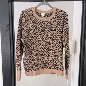 Women’s Cheetah Print Sweater, XXL